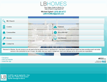 Tablet Screenshot of lbhomes.com